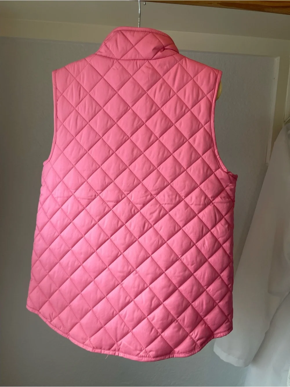 Crewcuts Quilted Pink Puffer Vest with Stand Collar